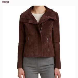 NWT Ecru Orelle Real Suede Motto jacket in Cimarron color